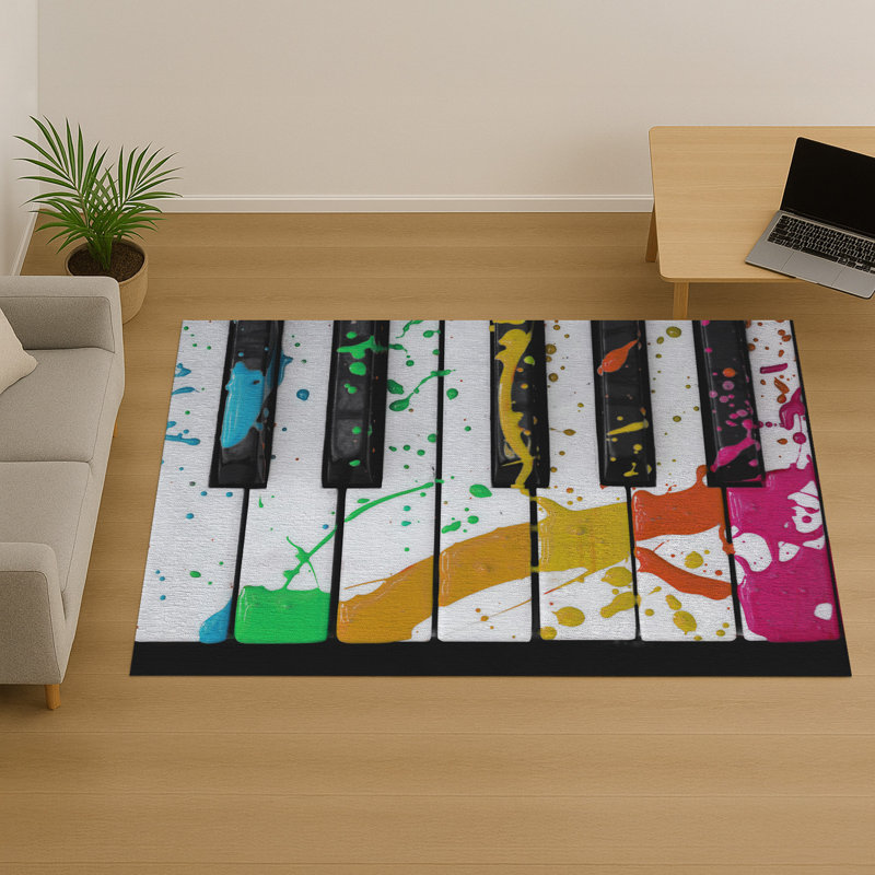 Geometric Area Rug, Runner 70 x 140 cm