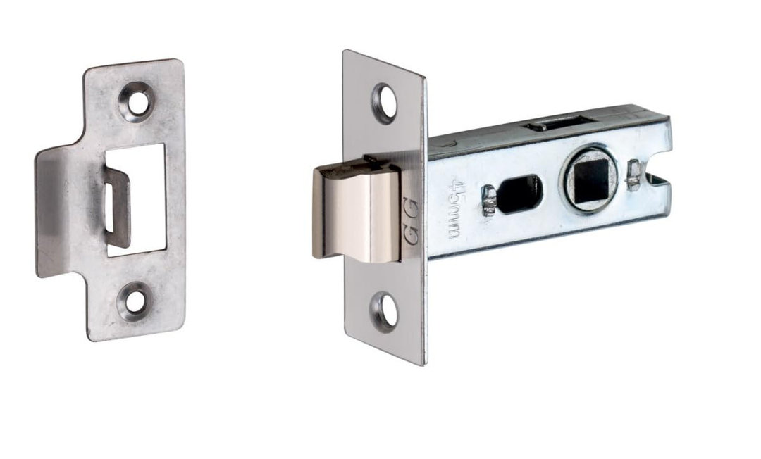 Bolt Through Tubular Latch in Chrome Finish - 64mm Body