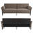 89" Velvet Convertible Sofa Couch, Futon Sofa Bed with 2 Square Pillows, Adjustable Backrest & Armrests for Living Room-1753197109