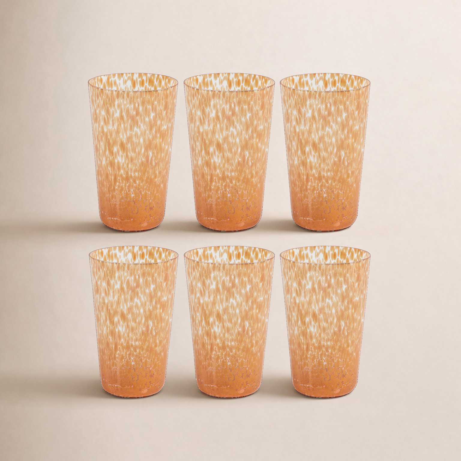Buck Highball Glass, Orange