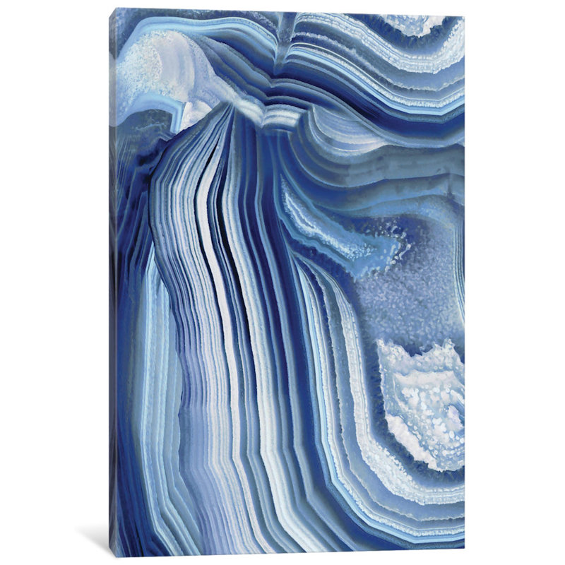 «Agate Indigo II» par Danielle Carson, reproduction sur toile, H 18 po x l 12 po x P 1,5 po