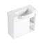 Meuble-lavabo mural 24 po avec lavabo en céramique blanche et porte à fermeture en douceur, blanc brillant-129437839