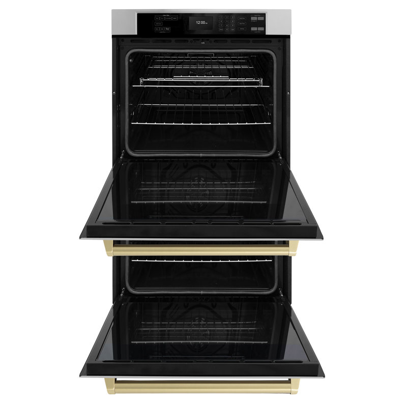 ZLINE 30 in. Autograph Double Wall Oven w/ Air Fry, Champagne Bronze, Stainless Steel