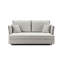 Canapé-lit modulaire en chenille gris avec rangement spacieux et 2 coussins confortables
