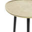 Table d'appoint ronde en métal avec plateau doré et base trépied noire Tanner