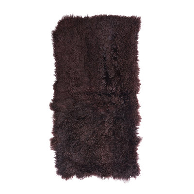 Lombardo Sheepskin Area Rug in Chocolate