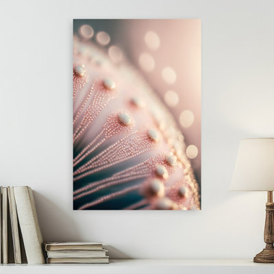 Blossom Dewdrops Abstract Contemporary Flower Wall Art Print