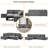 L-Shaped Modular Sectional Sofa Bed, 6-Seat Convertible Chenille Couch with Charging Armrest & Dual-Use Ottoman-2069592955