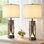 Ensemble de lampes de table de style campagnard de 26 po avec double USB et veilleuse douce Louann (ensemble de 2)