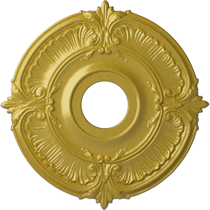 Médaillon de plafond H 18 po x l 18 po x P 0,625 po Attica, Doré intense