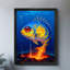 Reproduction d'art encadré noir rétro bleu unique-1561381996