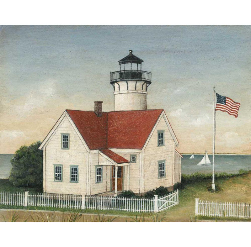 "Breakwater Bay Brown", art sur toile tendue par David Carter Gallery: Maison du phare, H 20 po x l 24 po