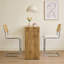 Ensemble de 2 pièces de chaise de bar en cuir PU, jumelé à une table de bar à grain de bois, avec fonction de rangement, convient aux restaurants et aux cafés