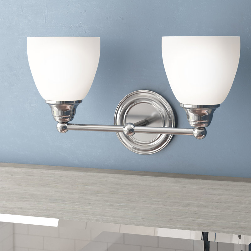 Éclairage de salle de bain à intensité variable 2 lumières Mayday, Chrome poli