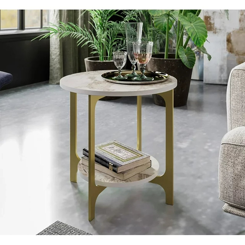 Gillham End Table, Ephesus, Gold