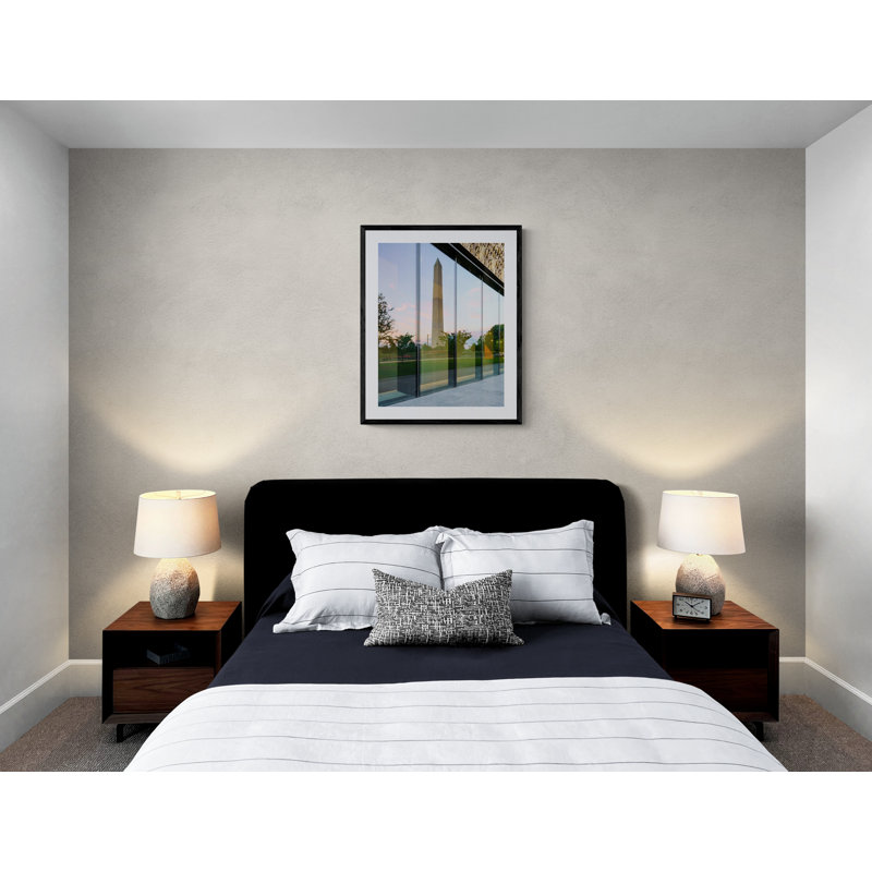 Reflections Of Washington DC Print by Steven Heap, Black Framed Paper, 31.2" H x 25.2" W