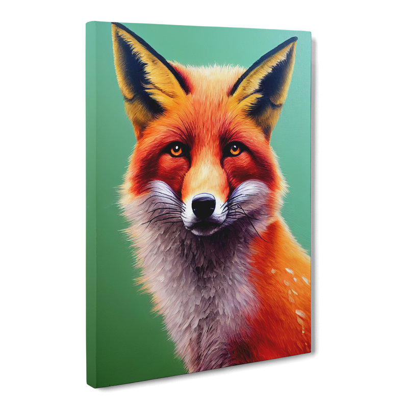 Fox Acrylic - Wrapped Canvas, 60cm H x 40cm W x 3cm D