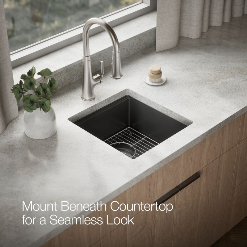 Billings Undermount Bar Sink, Black
