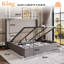 Lit de rangement rembourré relevable-592527227