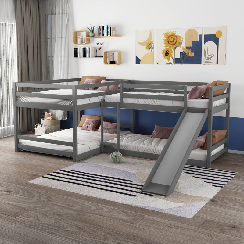 Lits superposés en L simples et doubles Griglik de Harriet Bee, Gris