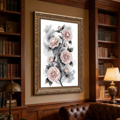 «Gallery Wrap», art mural sur toile pour le salon, la chambre à coucher, le bureau ou le vestibule - décoration murale décorative avec art floral