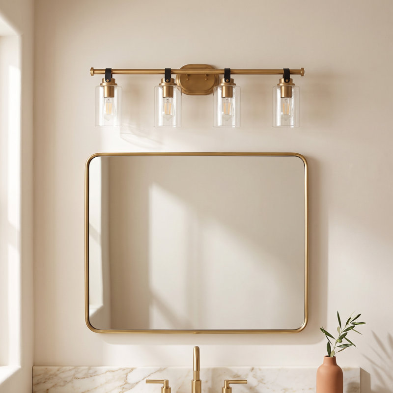 April 4 - Light Dimmable Vanity Light, Heritage Brass