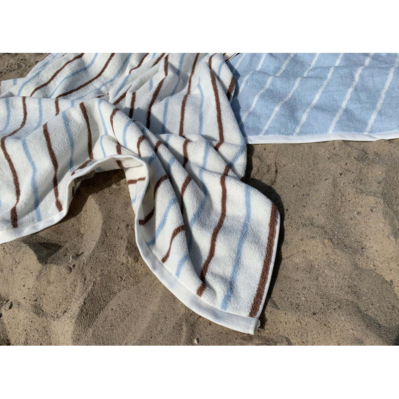 Raita Bath Towel, Caramel/Ice Blue