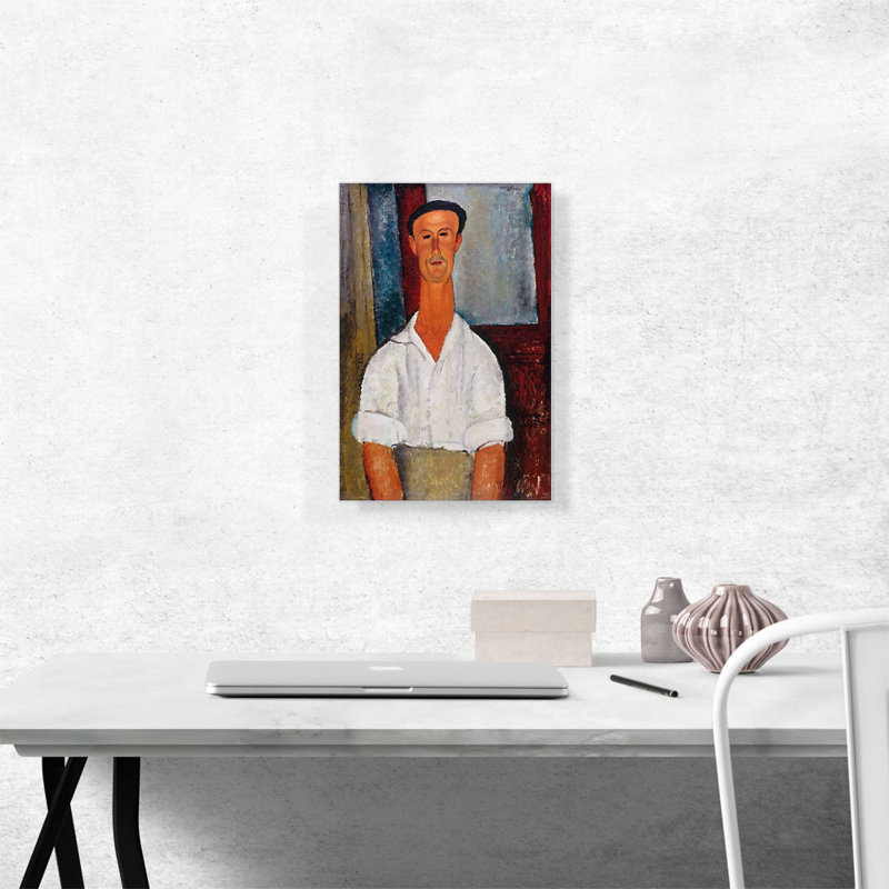 «Gaston Modot» par Amedeo Modigliani, reproduction d'art sur toile tendue, H 18 po x l 12 po x 1,5 po