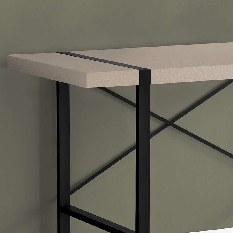 Fullilove Computer Desk, Home Office, Laptop, 48"L, Work, Metal, Laminate, Contemporary, Modern, Light Taupe/Black