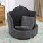 Fauteuil demi-tonneau pivotant avec rangement caché Chenille-1996722036