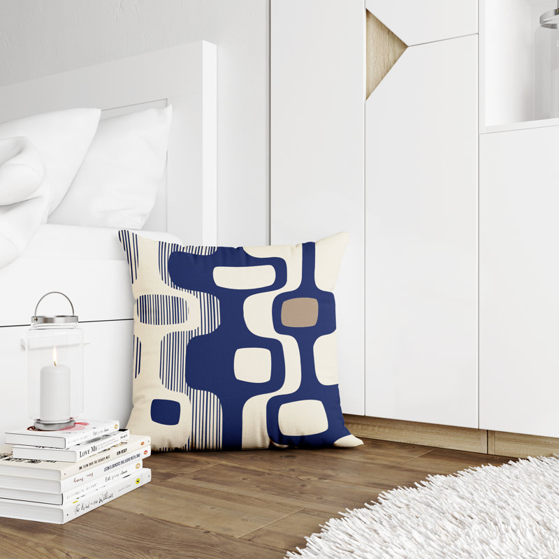 Housse et insert de coussin décoratif en polyester pour l'intérieur et l'extérieur, Beige, L 19 po x H 19 po