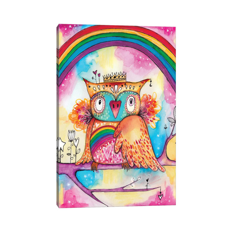 Rainbow Bird by Tamara Laporte - Painting on Canvas, 152.4cm H x 101.6cm W x 3.81cm D, Wrapped Canvas