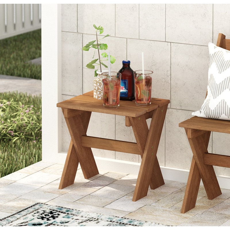 Table d'appoint en bois Ermont, Naturel