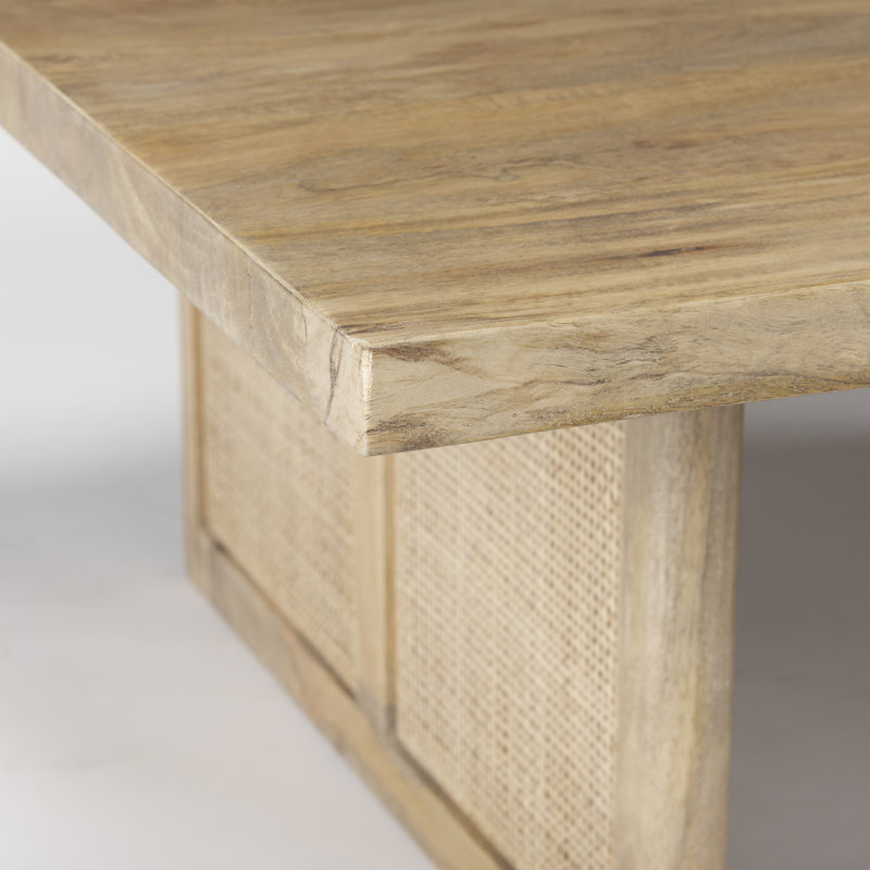 Solid Wood Coffee Table, Light Brown