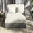 White Cushion/Gray Frame selected