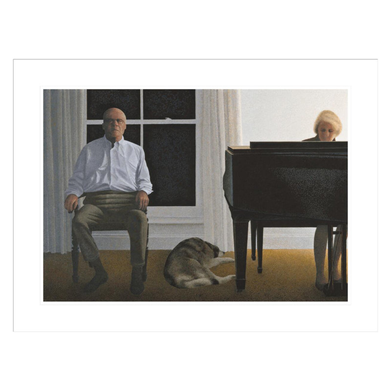 «Living Room» par Alex Colville - estampe numérique encadrée, H 22,55 po x l 29,5 po