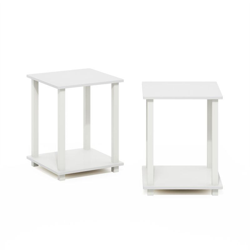 Bianco End Table Set, White, White