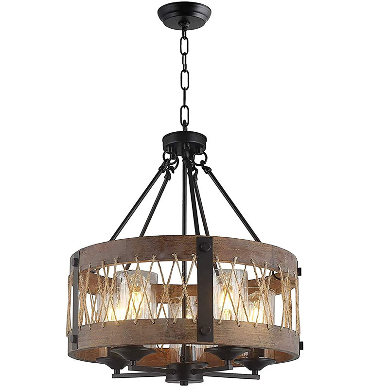 Luminaire suspendu cylindrique à 5 lumières Betsabe