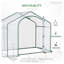 Serre de jardin portative Outsunny 1,83 m x 0,91 m x 1,52 m avec bâche en PVC transparent, structure en acier, idéale pour les légumes et les fleurs.