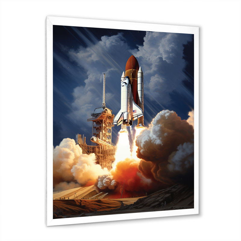 " Rocketship Revelation II " Color Photography Print, 40" H x 30" W x 1.5" D, White Picture Framed