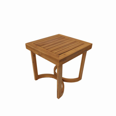 Baryn Acacia Solid Wood Side Table by Millwood Pines