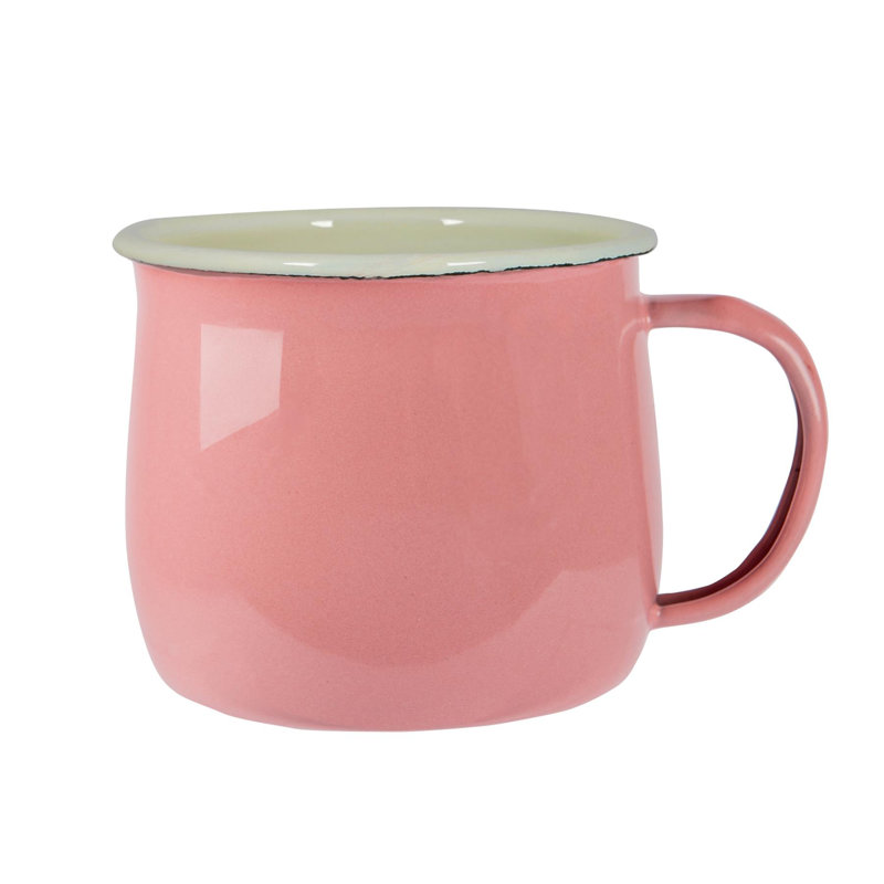 Enamelware Camping Mug, Pink, 6