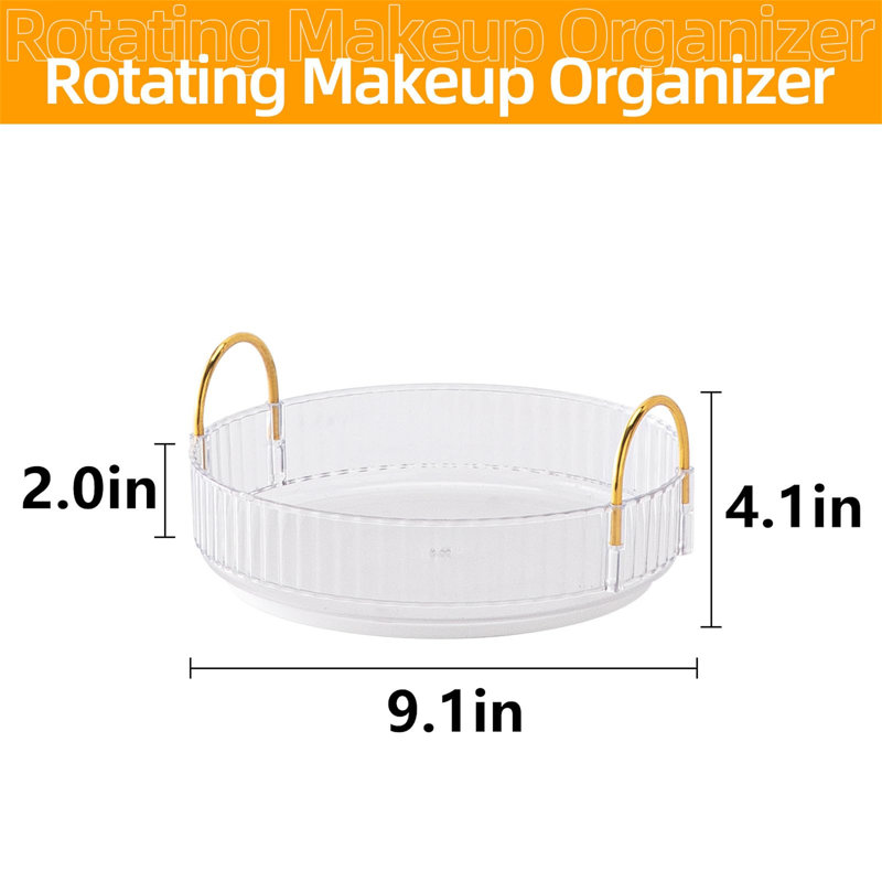 Athea Acrylic 1 Tier Makeup Organiser, White