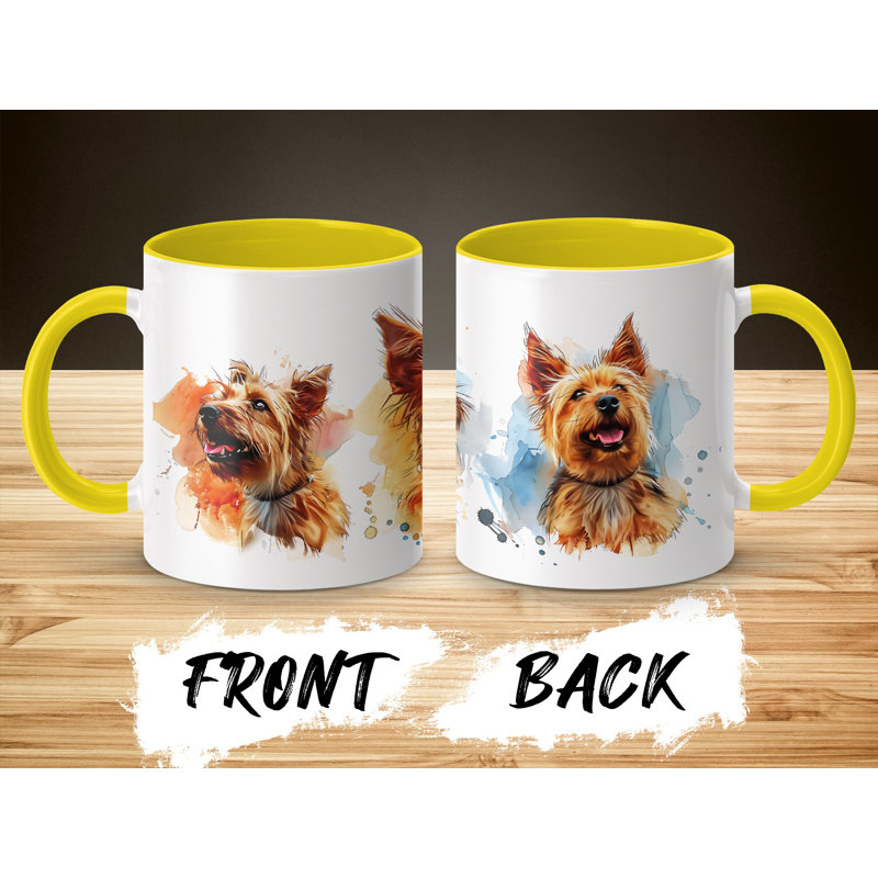 11oz Watercolour Norfolk Terrier Design Coffee Mug, 2