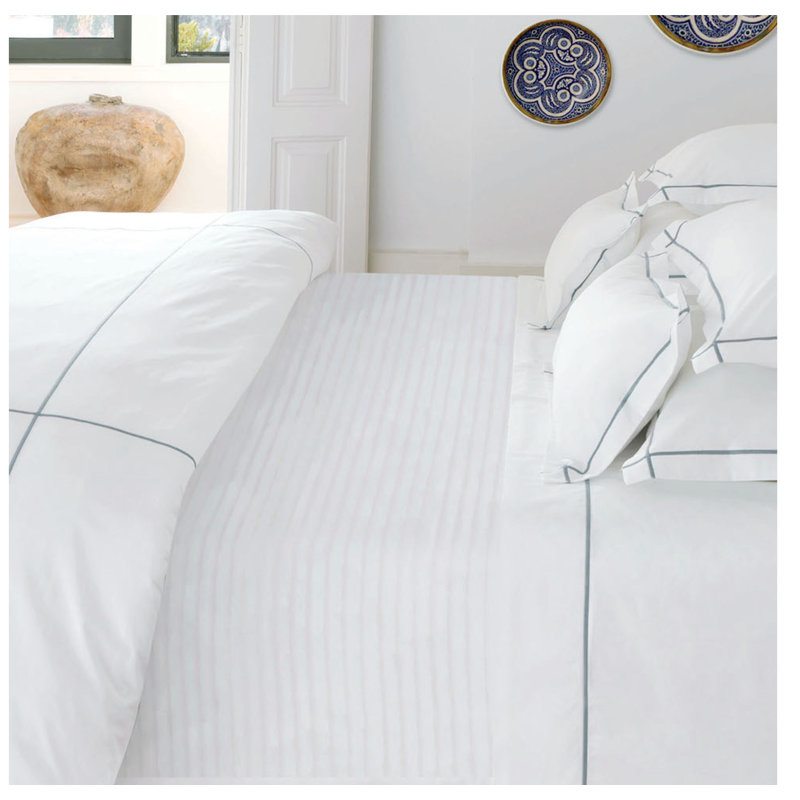 Classic Hotel_Duvet Cover, Queen Duvet Cover, White/Gray