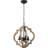16" 4-Light Farmhouse Wood Chandelier, Rustic Geometric Chandelier for Living Room, Hallway-2057505723