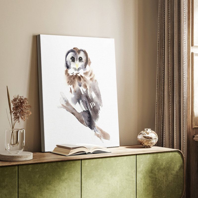 Barred Owl Impressions II - galerie sur mesure, H 36 po x l 24 po