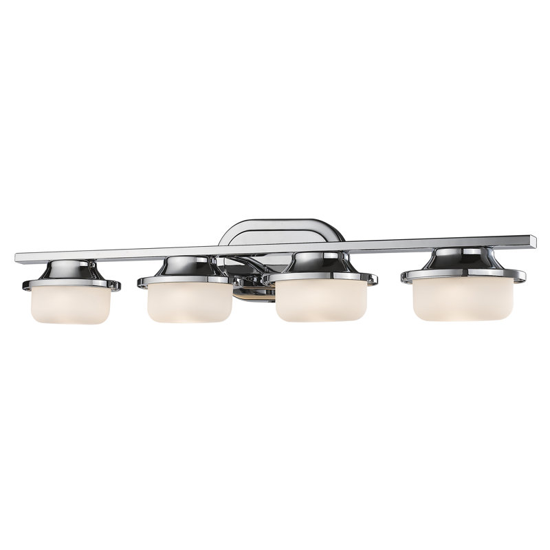 Éclairage pour salle de bain 4 lumières DEL Hymel, Chrome