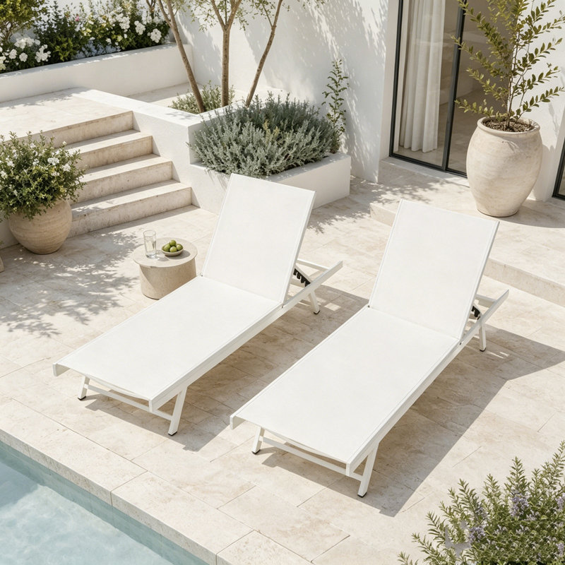 Ensemble de chaise longue d'extérieur