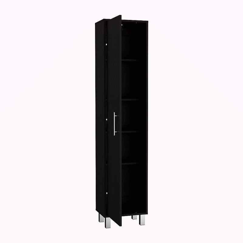 Armoire de rangement Buccan, H 70,9 po x l 11,8 po x P 15,8 po, Noir